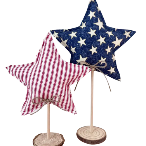 Rustic 4th of July Standers