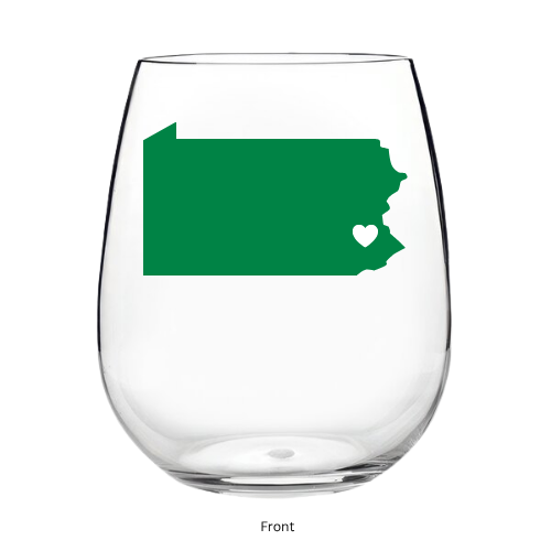 Peddler's Village Acrylic Wine Glass