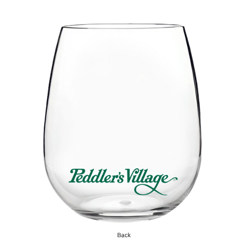 Peddler's Village Acrylic Wine Glass