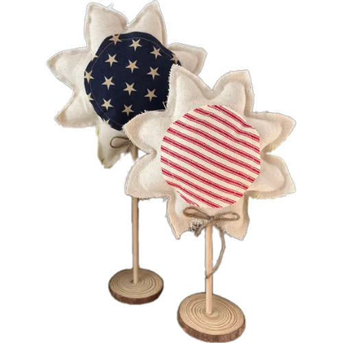 Rustic 4th of July Standers