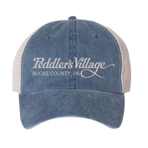 Peddler's Village Navy Trucker Hat