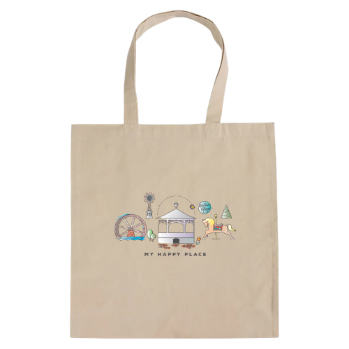Happy Place Canvas Tote