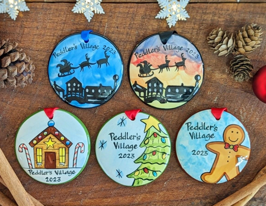 Hand painted Ceramic Christmas Ornaments